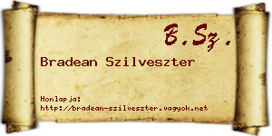 Bradean Szilveszter névjegykártya